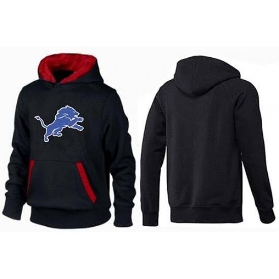 NFL Mens Nike Detroit Lions Logo Pullover Hoodie BlackRed