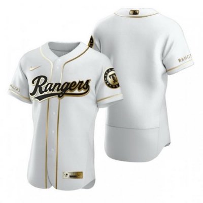 Texas Rangers Blank White Nike Mens Authentic Golden Edition MLB Jersey