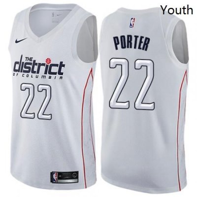 Youth Nike Washington Wizards 22 Otto Porter Swingman White NBA Jersey City Edition