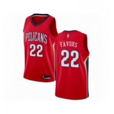 Youth New Orleans Pelicans 22 Derrick Favors Swingman Red Basketball Jersey Statement Edition