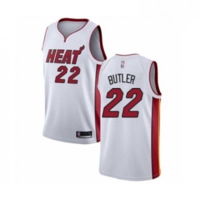 Mens Miami Heat 22 Jimmy Butler Authentic White Basketball Jersey Association Edition