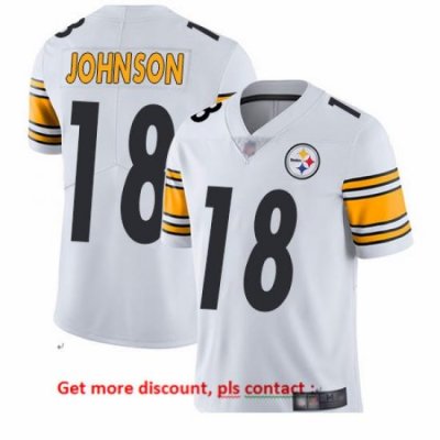 Steelers 18 Diontae Johnson White Men Stitched Football Vapor Untouchable Limited Jersey