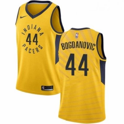 Womens Nike Indiana Pacers 44 Bojan Bogdanovic Authentic Gold NBA Jersey Statement Edition