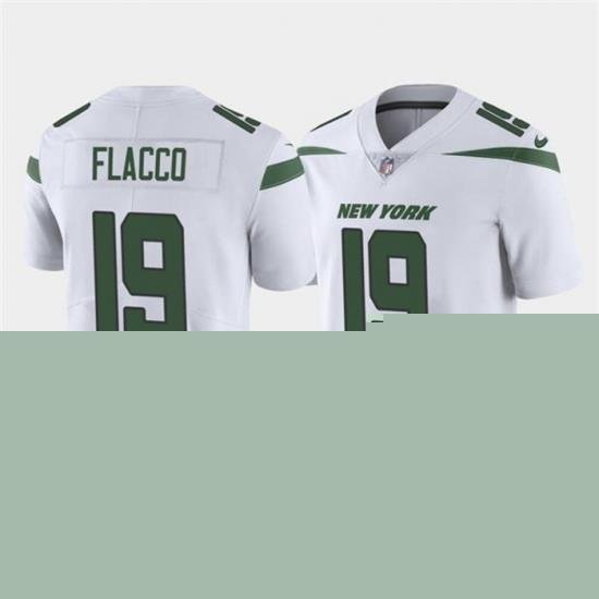 Men New York Jets 19 Joe Flacco White Vapor Untouchable Limited Stitched Jersey