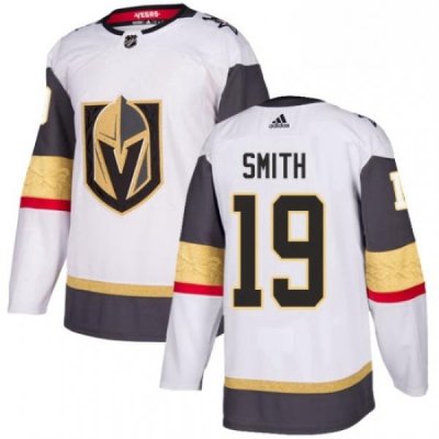 Womens Adidas Vegas Golden Knights 19 Reilly Smith Authentic White Away NHL Jersey