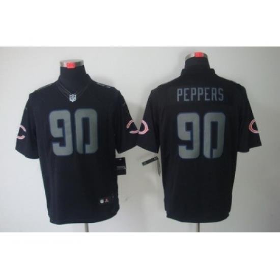 Nike Chicago Bears 90 Julius Peppers Black Limited Impact NFL Jersey