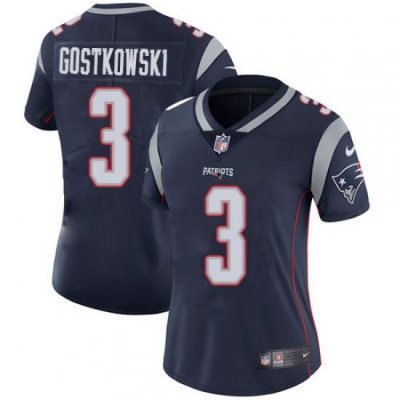 Womens Nike Patriots #3 Stephen Gostkowski Navy Blue Team Color  Stitched NFL Vapor Untouchable Limited Jersey