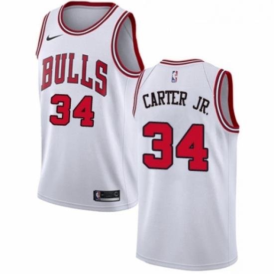 Womens Nike Chicago Bulls 34 Wendell Carter Jr Swingman White NBA Jersey Association Edition