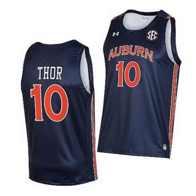 Auburn Tigers Jt Thor Navy College Basketball Nba Alumni Jersey