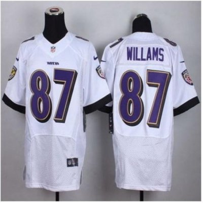 New Baltimore ravens #87 Maxx Williams White Men Stitched NFL New Elite Jersey