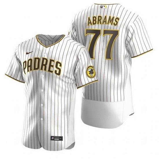 Men San Diego Padres 77 C J  Abrams White Flex Base Stitched Baseball jersey