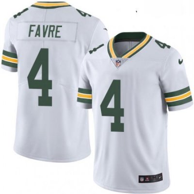 Youth Nike Green Bay Packers 4 Brett Favre White Vapor Untouchable Limited Player NFL Jersey