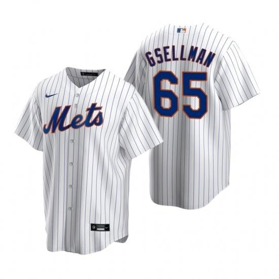 Mens Nike NeW York Mets 65 Robert Gsellman White 2020 Home Stitched Baseball Jersey