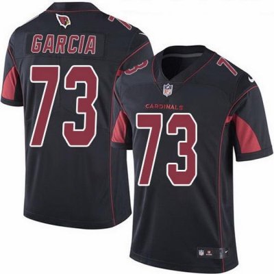 Nike Cardinals 73 Max Garcia Black Men Stitched NFL Limited Rush Jersey