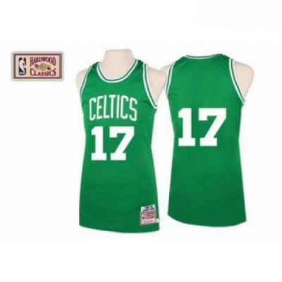 Mens Mitchell and Ness Boston Celtics 17 John Havlicek Authentic Green Throwback NBA Jersey