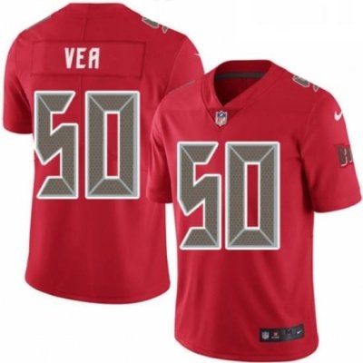 Mens Nike Tampa Bay Buccaneers 50 Vita Vea Limited Red Rush Vapor Untouchable NFL Jersey