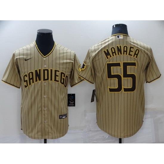 Men San Diego Padres 55 Sean Manaea Tan BroWn Cool Base Stitched jersey