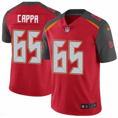 Nike Buccaneers 65 Alex Cappa Red Team Color Men Stitched NFL Vapor Untouchable Limited Jersey