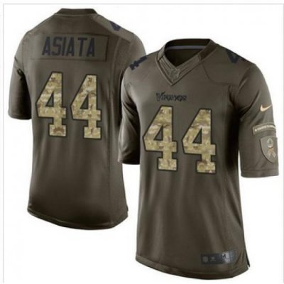 Nike Minnesota Vikings #44 Matt Asiata Green Men 27s Stitched NFL Limited Salute to Service Jersey