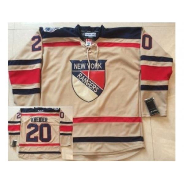 New York Rangers #20 Chris Kreider Cream Winter Classic NHL Jerseys