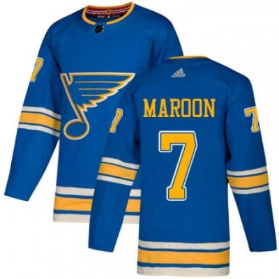 Youth Adidas St Louis Blues 7 Patrick Maroon Authentic Navy Blue Alternate NHL Jersey