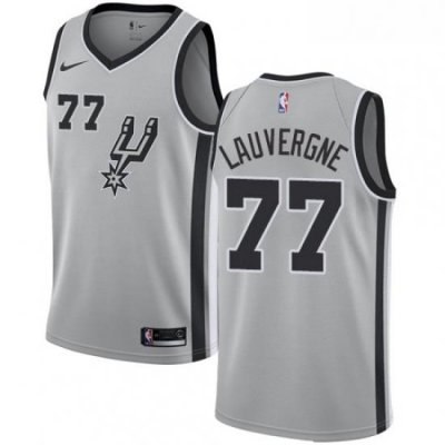 Youth Nike San Antonio Spurs 77 Joffrey Lauvergne Authentic Silver Alternate NBA Jersey Statement Edition