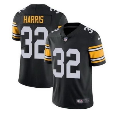 Men Pittsburgh Steelers 32 Franco Harris Black Vapor Untouchable Limited Stitched jersey