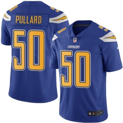 Mens Los Angel Chargers #50 Hayes Pullard Blue Alternate Rush Jersey