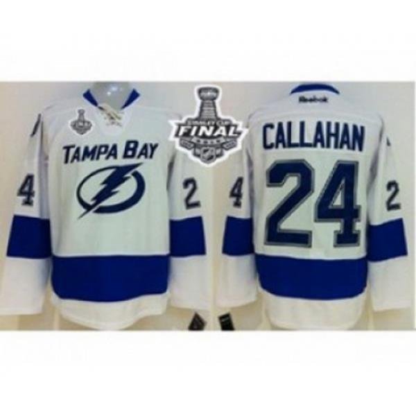 youth nhl jerseys tampa bay lightning #24 callahan white[2015 stanley cup]