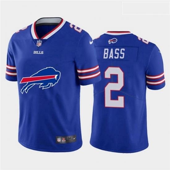 Nike Bills 2 Tyler Bass Royal Team Big Logo Vapor Untouchable Limited Jersey