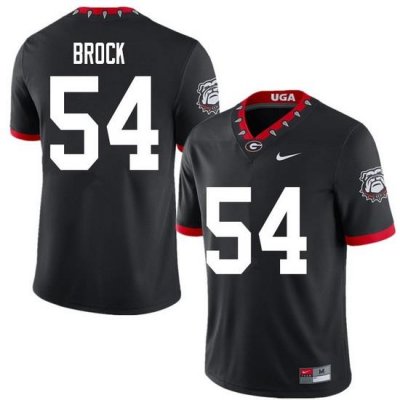 2020 Men #54 Cade Brock Georgia Bulldogs Mascot 100th Anniversary College Football Jerseys Sale-Blac