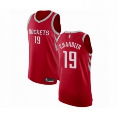 Mens Houston Rockets 19 Tyson Chandler Authentic Red Basketball Jersey Icon Edition