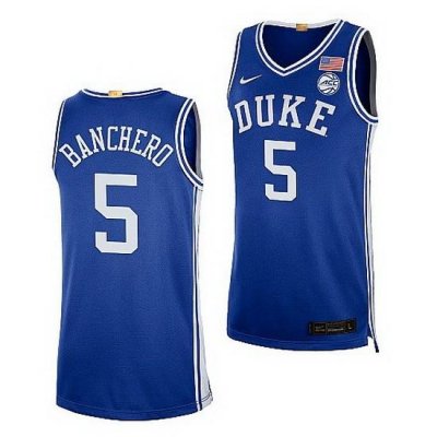 Duke Blue Devils Paolo Banchero Royal College Basketball 2021 22Authentic Jersey