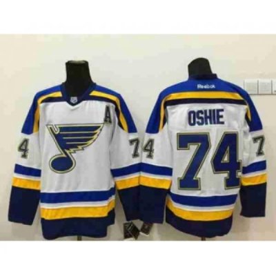 nhl jerseys st. louis blues #74 oshie white[patch A]