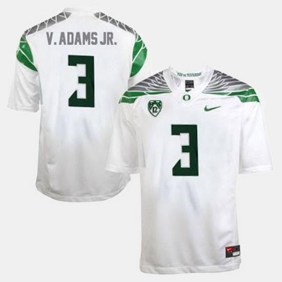 Men Oregon Ducks Vernon Adams College Football White Jersey