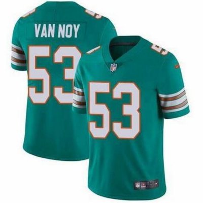 Nike Dolphins 53 Kyle Van Noy Aqua Throwback Vapor Untouchable Limited Jersey