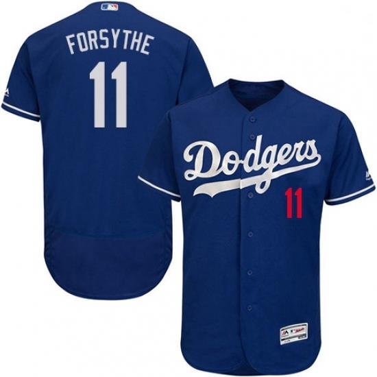 Mens Majestic Los Angeles Dodgers 11 Logan Forsythe Royal Blue Flexbase Authentic Collection MLB Jersey