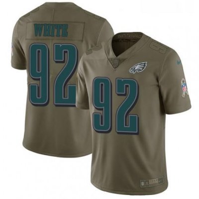 Youth Nike Philadelphia Eagles 92 Reggie White Limited Olive 2017 Salute to Service NFL Jersey