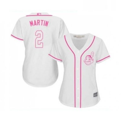 Womens Cleveland Indians 2 Leonys Martin Replica White Fashion Cool Base Baseball Jersey