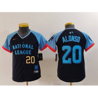 Youth National League 20 Pete Alonso Navy 2024 All Star Limited Stitched Baseball Jersey 5