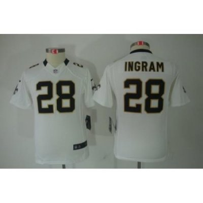 Nike Youth NeW Orleans Saints #28 Ingram White Limited Jerseys