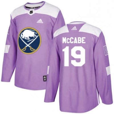 Mens Adidas Buffalo Sabres 19 Jake McCabe Authentic Purple Fights Cancer Practice NHL Jersey