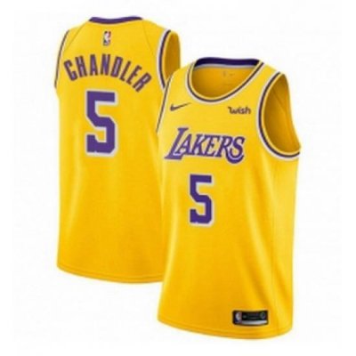 Youth Nike Los Angeles Lakers 5 Tyson Chandler Swingman Gold NBA Jersey Icon Edition