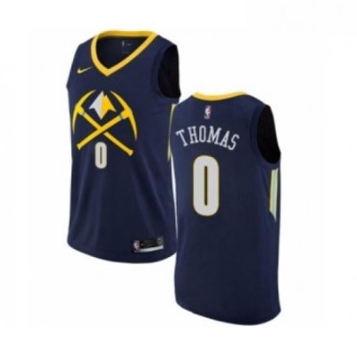 Youth Nike Denver Nuggets 0 Isaiah Thomas Swingman Navy Blue NBA Jersey City Edition