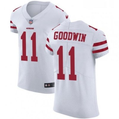 Mens Nike San Francisco 49ers 11 Marquise GoodWin White Vapor Untouchable Elite Player NFL Jersey