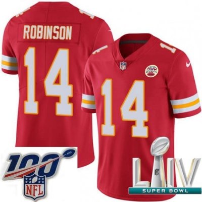 2020 Super Bowl LIV Youth Nike Kansas City Chiefs #14 Demarcus Robinson Red Team Color Vapor Untouchable Limited Player NFL Jersey