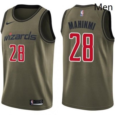 Mens Nike Washington Wizards 28 Ian Mahinmi Swingman Green Salute to Service NBA Jersey