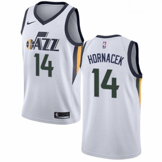 Womens Nike Utah Jazz 14 Jeff Hornacek Swingman NBA Jersey Association Edition