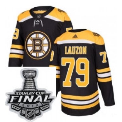 Mens Adidas Boston Bruins 79 Jeremy Lauzon Authentic Black Home NHL Jersey