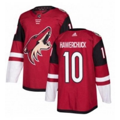 Youth Adidas Arizona Coyotes 10 Dale Hawerchuck Authentic Burgundy Red Home NHL Jersey